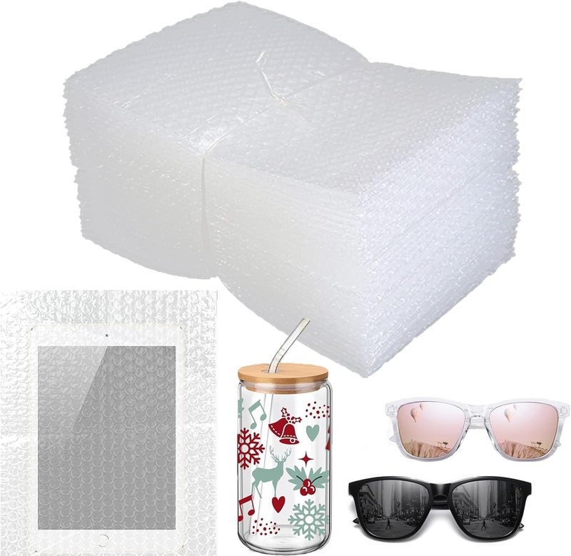 XHMAXE 50Pcs Bubble Pouches Wrap,8”x10”Bubble Pouches for Shipping,Double Wall Bubble Cushioning Wrap out Bags for Mailing Packing,Moving and Storage Glass Fragile China Dishes Electronic Item - Image 1